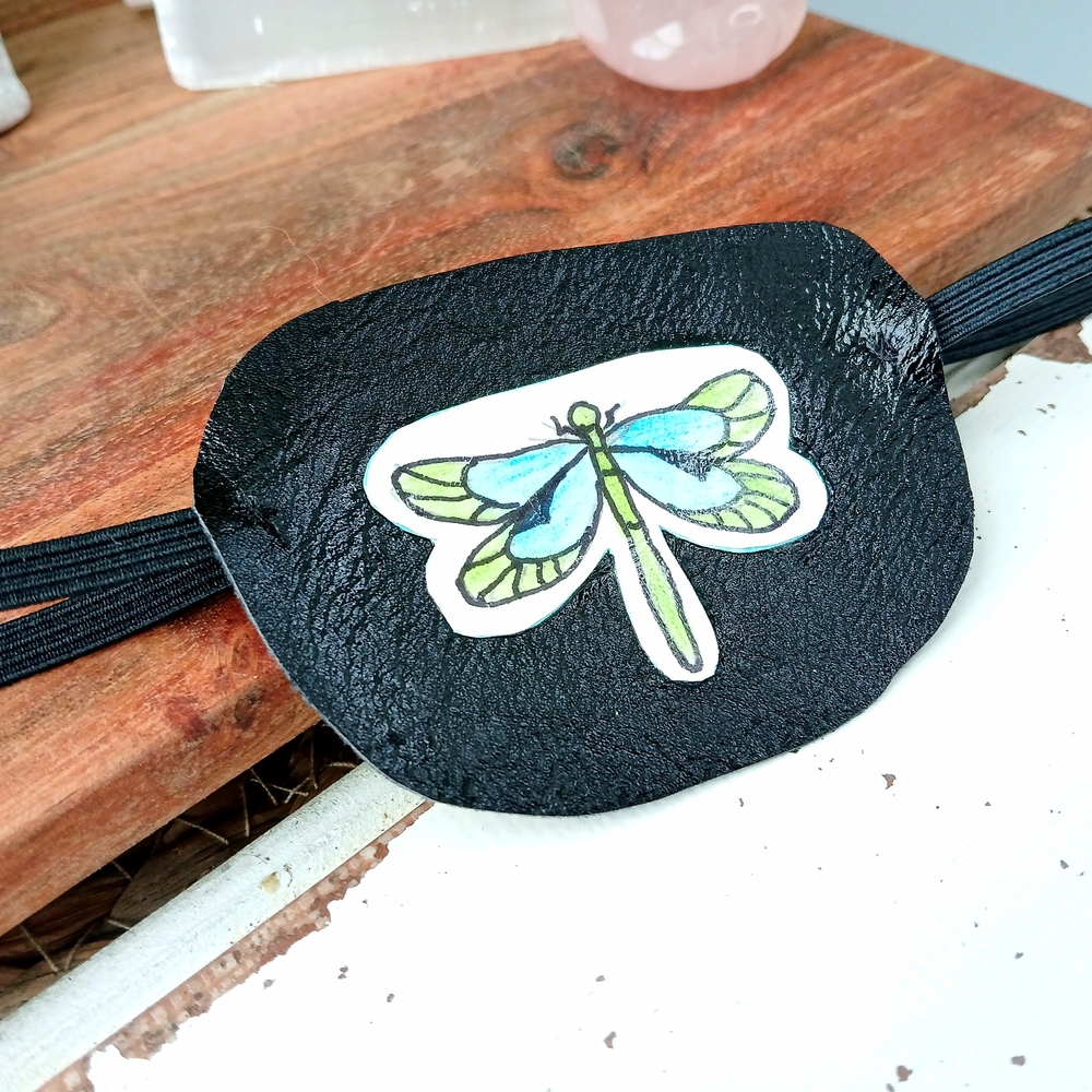 Black Dragonfly Adjustable Eye Patch - image 2
